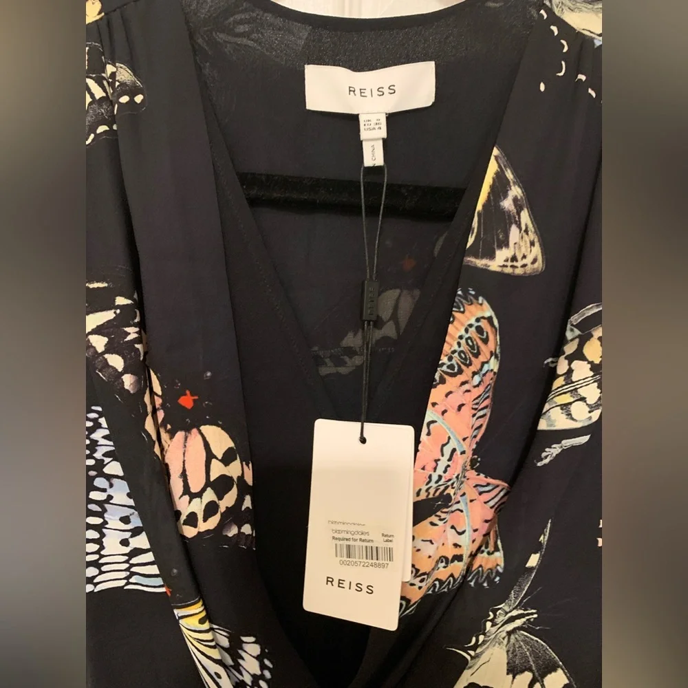 Reiss Lita Twist Front Butterfly Dress - Picture 7 of 11